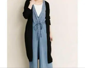 어반 리서치 서니 라벨 네이비 롱 가디건