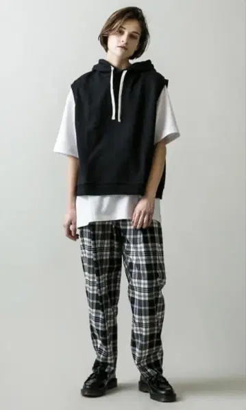 monkey time TW TRO TARTAN WIDE 1P PANTS