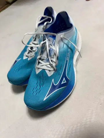 미즈노 웨이브 리벨리온 프로 파랑/화이트 러닝 28cm