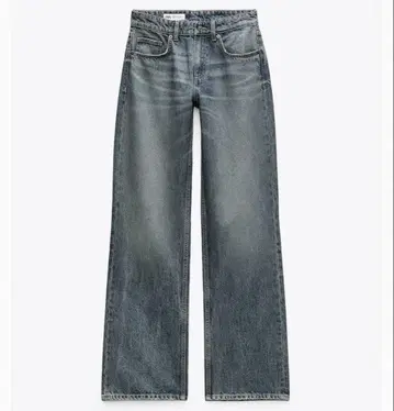 ZARA TRF 와이드 레그 미드 라이즈 풀 렝스