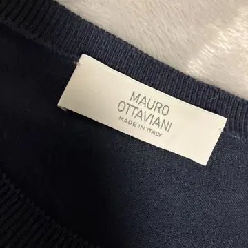 MAURO OTTAVIANI 네이비 반팔 니트