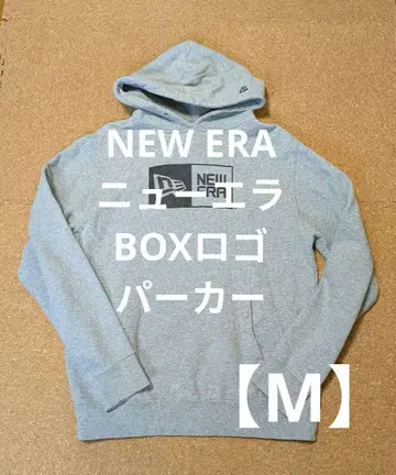NEW ERA 뉴에라 BOX 로고 그레이 후드 맨투맨