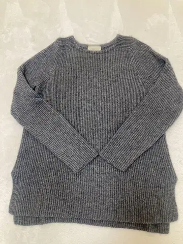 UNITED ARROWS 그레이 리브 스웨터