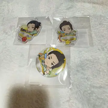 주술회전 마루쿠지 회옥옥절 아크릴 키링 캔뱃지 여름 유우 3종 세트