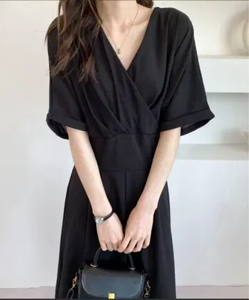 린넨 라이크 카슈쿨 A 라인 롱 원피스