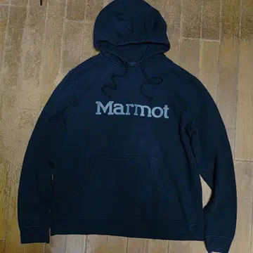 마모트 Marmot 로고 풀오버 후드 맨투맨 L 색상 블랙 중고품