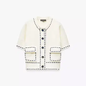 ZARA 스티치 니트탑 자켓