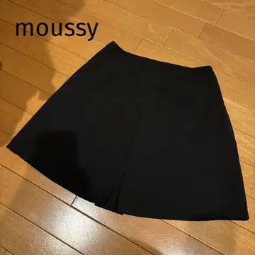 moussy 플레어 스커트 블랙 사이드 지퍼