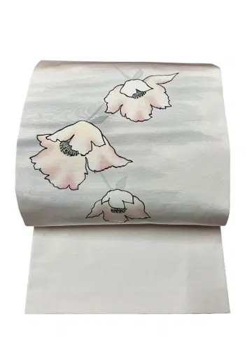 S2 미사용 나고야 오비 새상품급 꽃 순수 실크