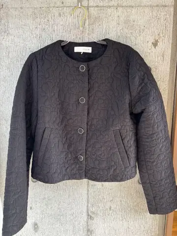 ZARA 자라 퀼팅 자켓 숏 기장 블랙 M