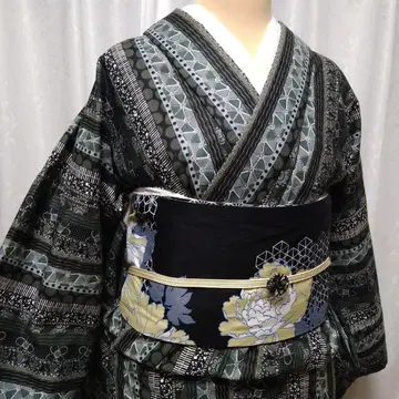 아프리칸 프린트 기모노 단의 면 100%