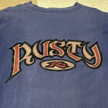 90s RUSTY 네이비 긴팔 티셔츠 서프계