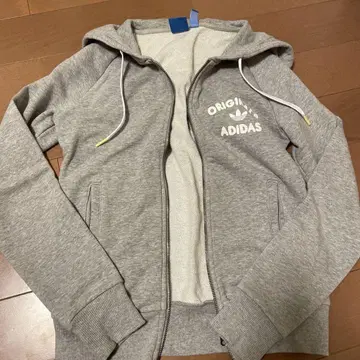 adidas 그레이 집업 후드티 M 여성용
