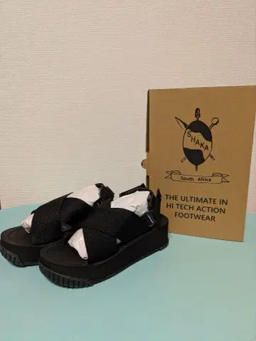 SHAKA 블랙 샌들 박스 포함 FIESTA PLATFORM