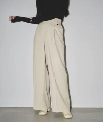 todayful Asymmetry Twill Trousers