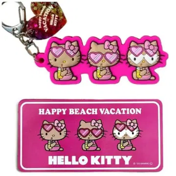 헬로키티 키링 마그넷 2개 세트 한정판 핑크 일광화상 키티