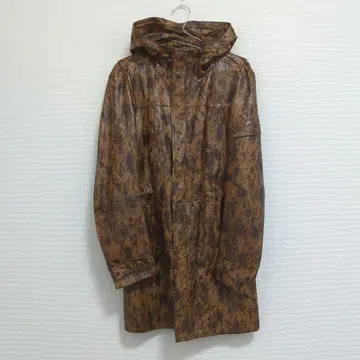 토네이도 마트 가죽 코트 돈피 L Y2K 시크 스타일 슬림