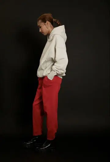 CABEZA ROSSO 핑크 테이퍼드 니트 팬츠