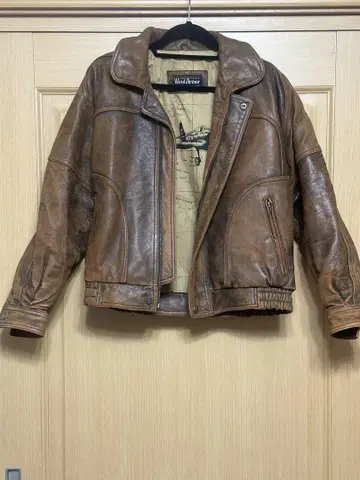 Wind Armor 램 가죽 양가죽 플라이트 자켓 S