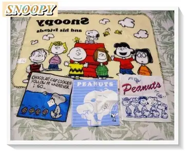 [ 미사용 ] SNOOPY 스누피 담요 & 타월 미니 손수건
