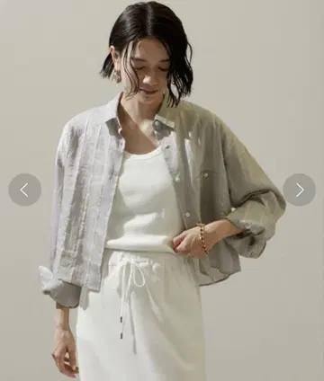 SALON adam et rope ACAR 마 혼방 크롭 셔츠