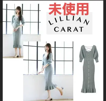 [ 미사용 ] 정가 11000엔. 리브 오프숄더 원피스