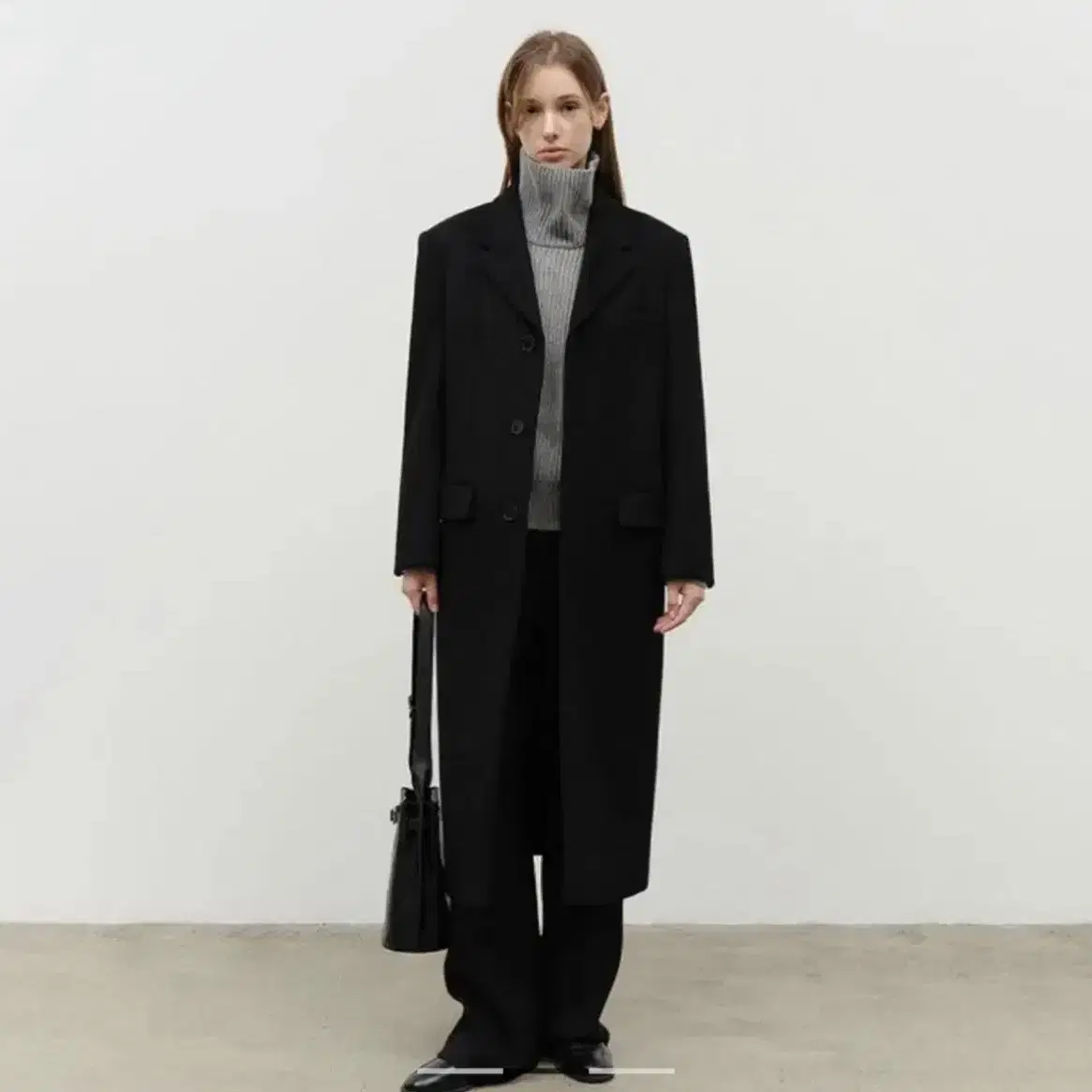 ジャケット・アウター DUNST UNISEX BELTED WOOL MAC COAT BLACK New product DUNST UNISEX Belted Wool Mac Coat Black XS