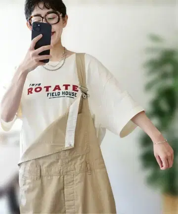 journal standard luxe ROTATE 프린트 T 아이보리
