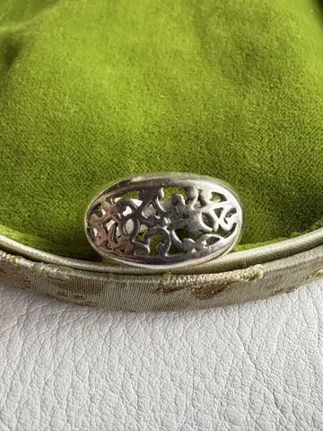 실버 반지 시스루 조각 925 11호