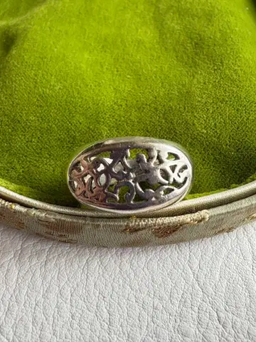 실버 반지 시스루 조각 925 11호