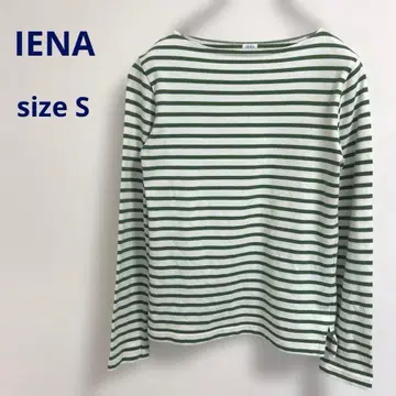 IENA 이에나 화이트 x 그린 보더 티셔츠 사이즈 S 프랑스제
