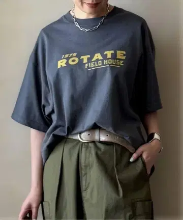journal standard luxe ROTATE 프린트T 그레이