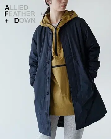 ALLIED FEATHER+DOWN 백 퀼팅 롱 다운 코트