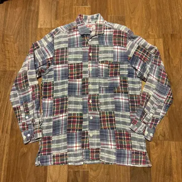 HECTIC 헤크틱 패치워크 체크 무늬 셔츠