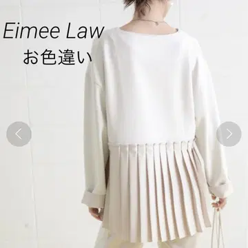 Eimee Law 백 플리츠 키넥 풀오버 상의 블랙