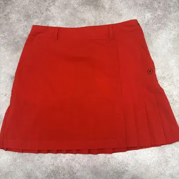 PING 빨간색 플리츠 스커트 L 사이즈