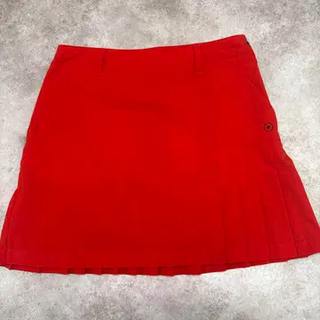 PING 빨간색 플리츠 스커트 L 사이즈