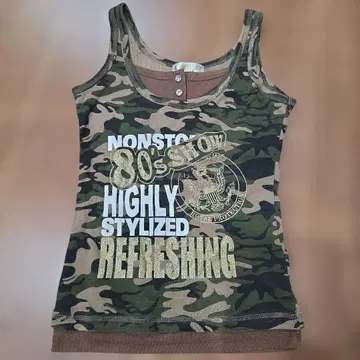 y2k 헤이세이 갸루 페어리 그런지 페어리 코어 카모 패턴 탱크탑