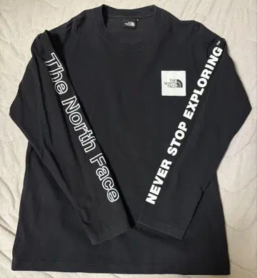 THE NORTH FACE 롱 슬리브 티셔츠 L 사이즈 블랙