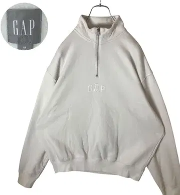 GAP 갭 센터 로고 하프 지퍼 풀오버 맨투맨 루즈한 사이즈