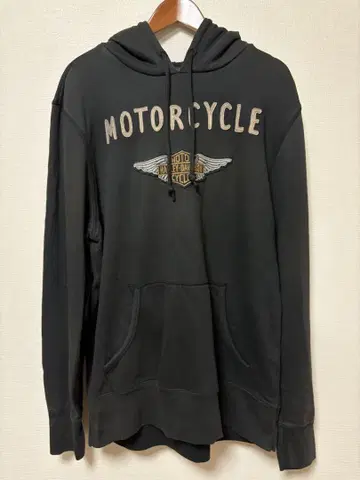구제 의류 Harley-Davidson Motorcycle 후드티 블랙