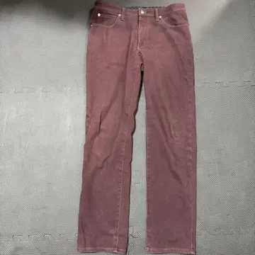 EDWIN 버건디 스트레이트 데님