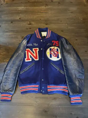 North High 바시티 자켓 네이비