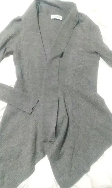 TRUSSARDI 그레이 롱 가디건 울