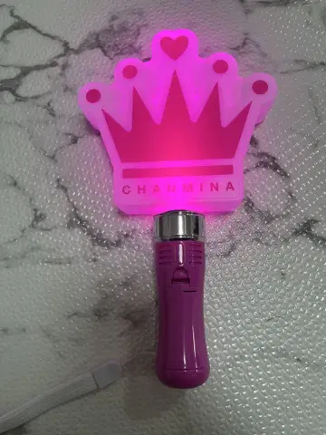 CHANMINA 응원봉 왕관 디자인 핑크
