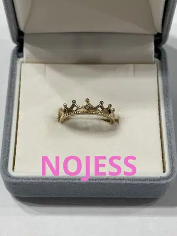 노제스 왕관 핑키링 K10 골드