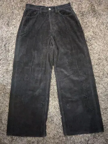 리돔 lidnm 블랙 코듀로이 와이드 팬츠 블랙 S