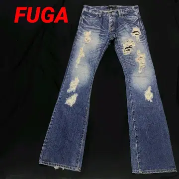 00s FUGA 데미지&리페어 가공 부츠컷 데님 y2k