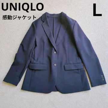 새상품급 유니클로 UNIQLO 감동 자켓 테일러드 2B 네이비 L