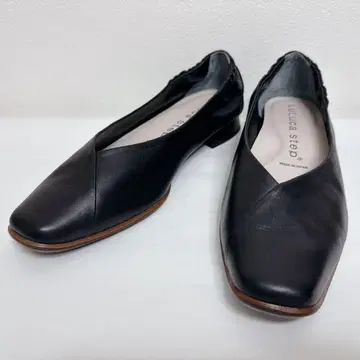 LuLuca step 루루카 스텝 블랙 가죽 펌프스 24.5cm